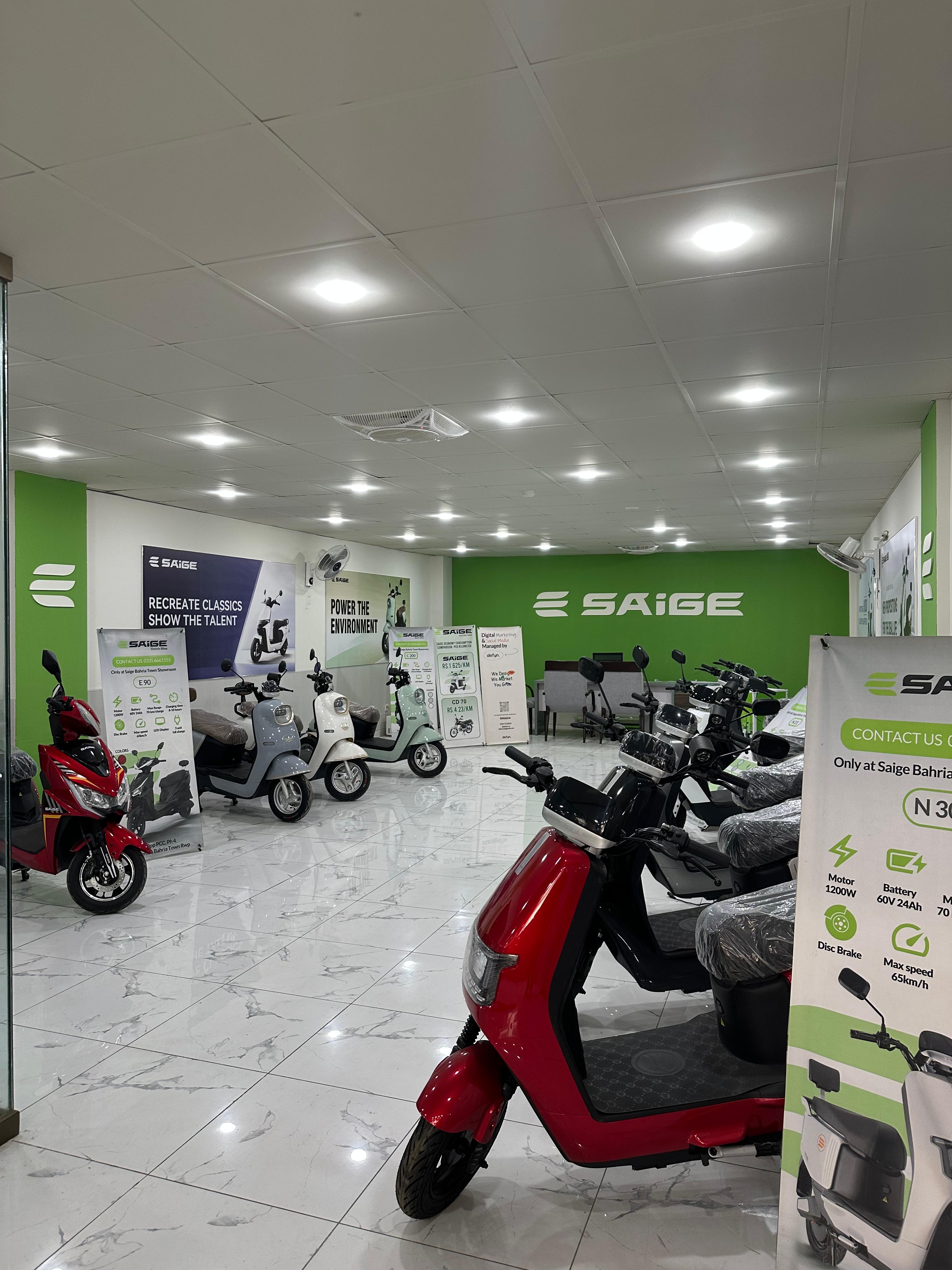 Test ride preparation area at SAIGE